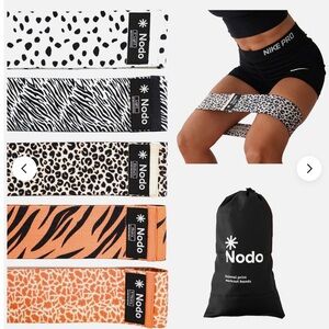 NODO Resistance Bands Set for Strength Training. 5-pack with Travel Bag
